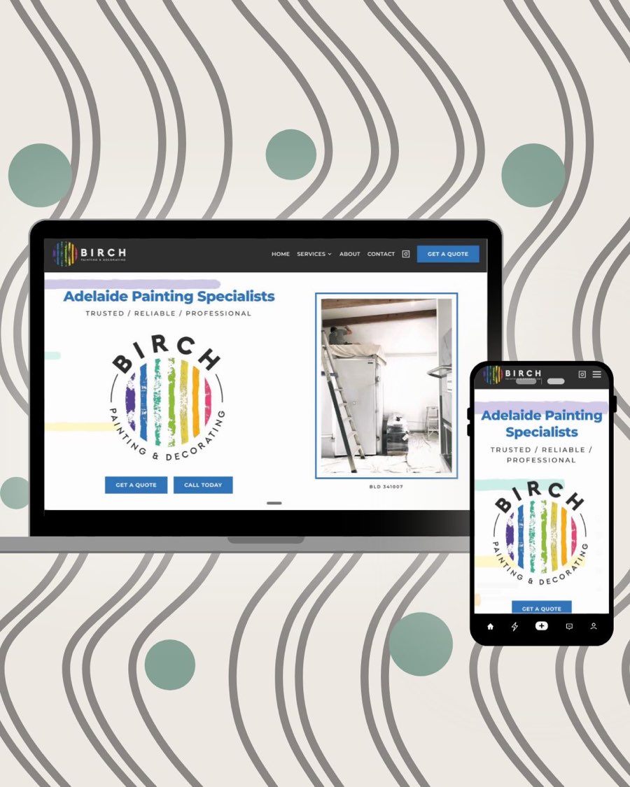 Birch Painting and Decorating website, built by Wild Ventus
