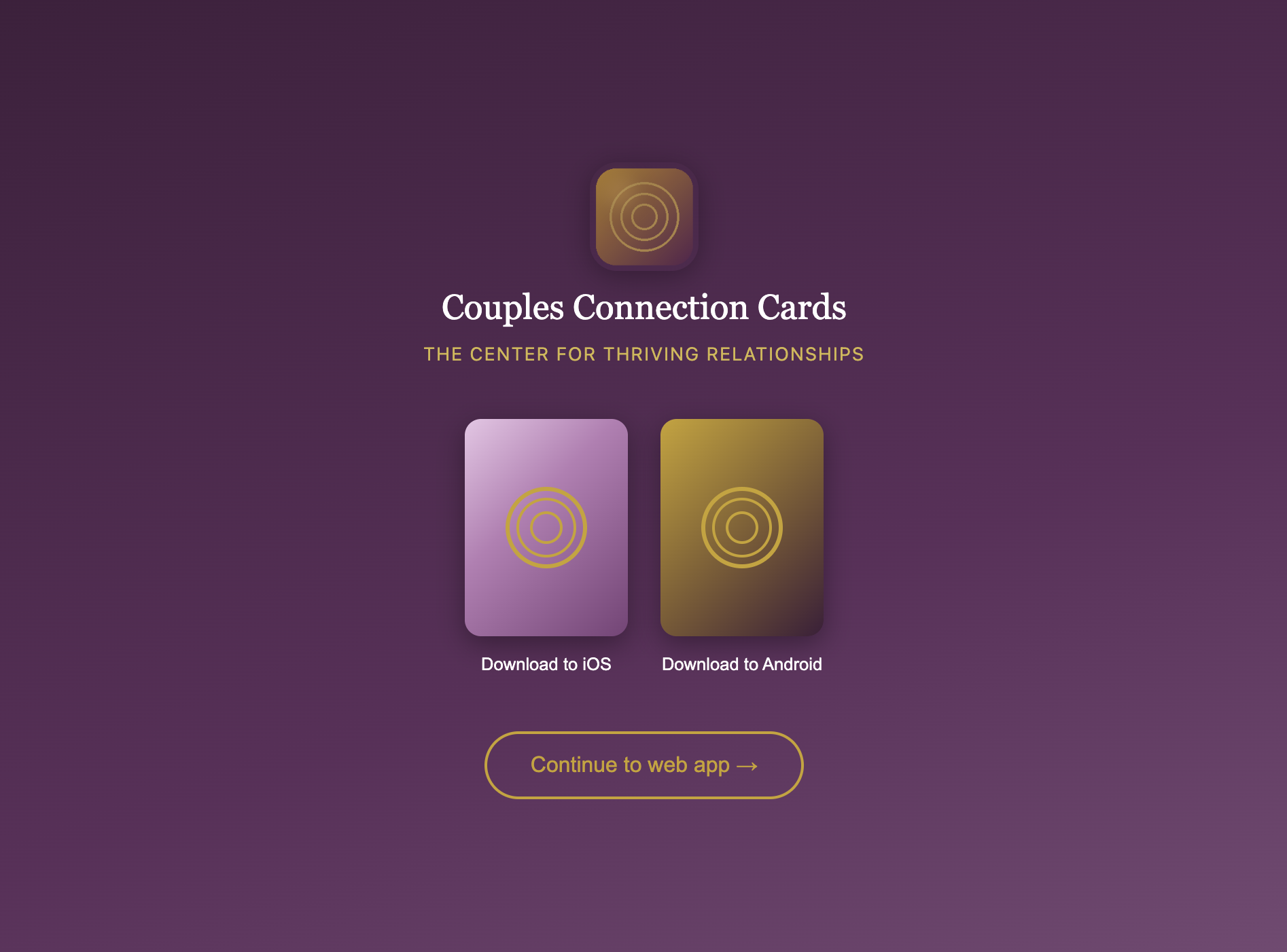 Connection Card home page